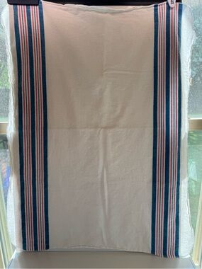 Medline Baby Blanket Flannel Receiving Hospital Blanket White Pink Blue Stripes